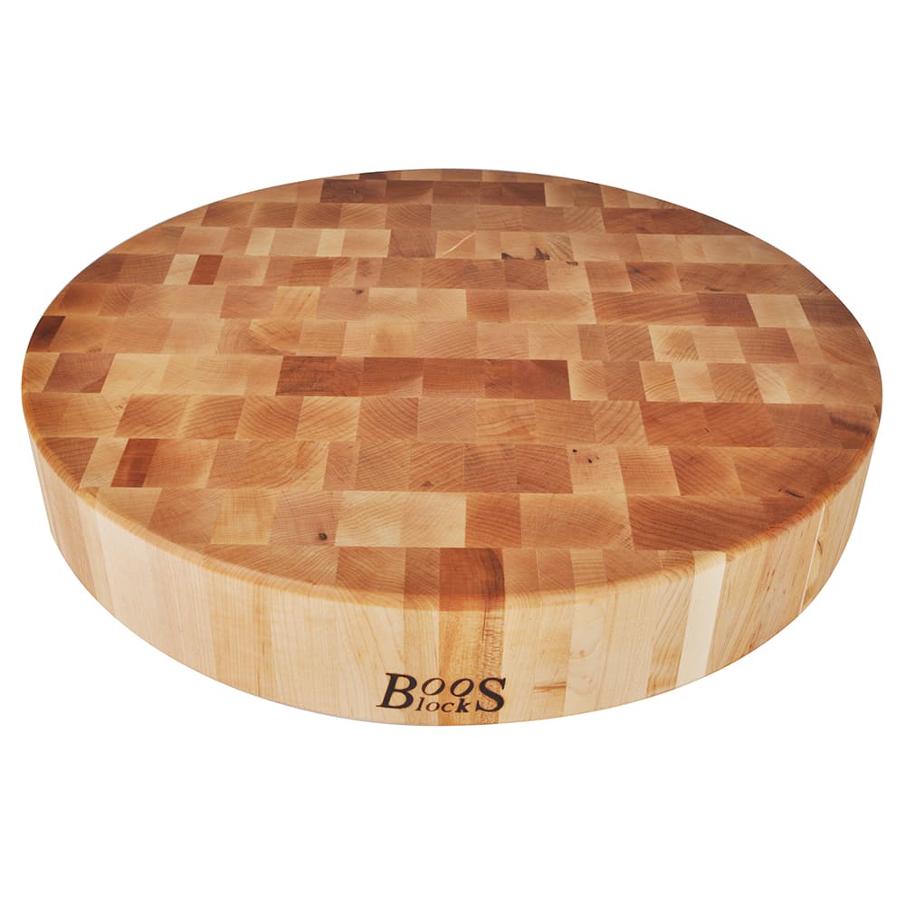 416-CCB183R Chopping Block, 18" Dia, 3" Hard Rock Maple End Grain