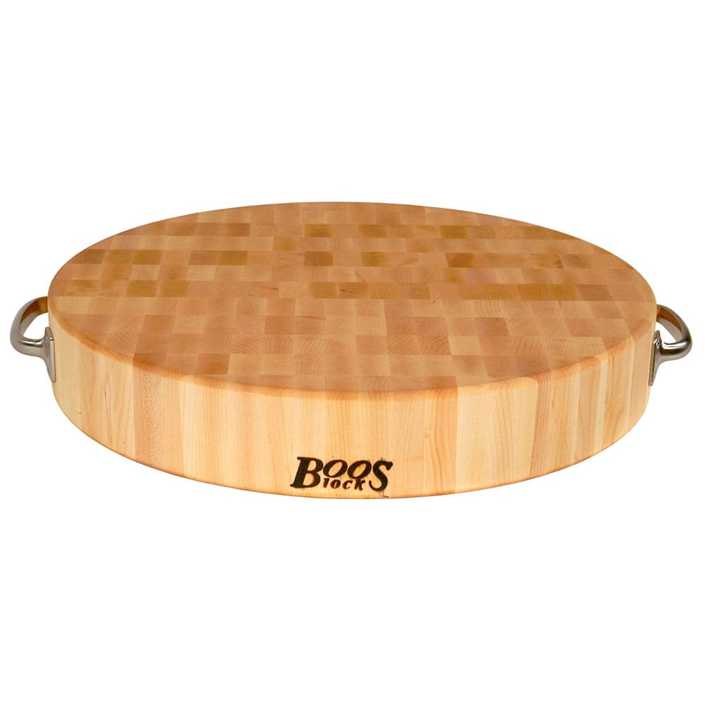 416-CCB183RH Cutting Board Gift Collection w/ Stainless Handles, 18x18x3", Hard Rock Maple
