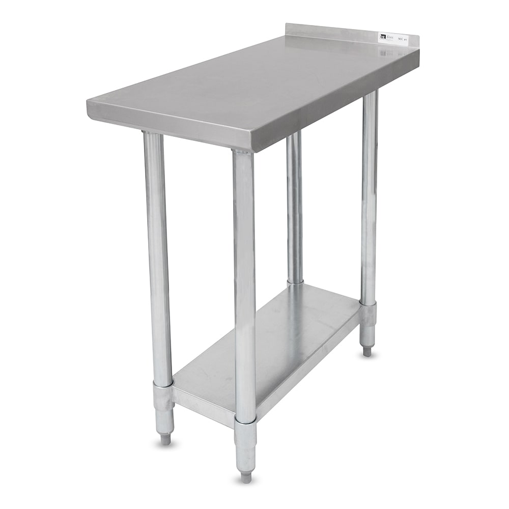 416-EFT83015SSK Filler Table - 30x15"L, 1 1/2" Backsplash, 18 ga Stainless