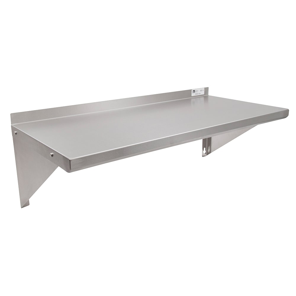416-EWS81696 Solid Wall Mounted Shelf, 96"W x 16"D, Stainless