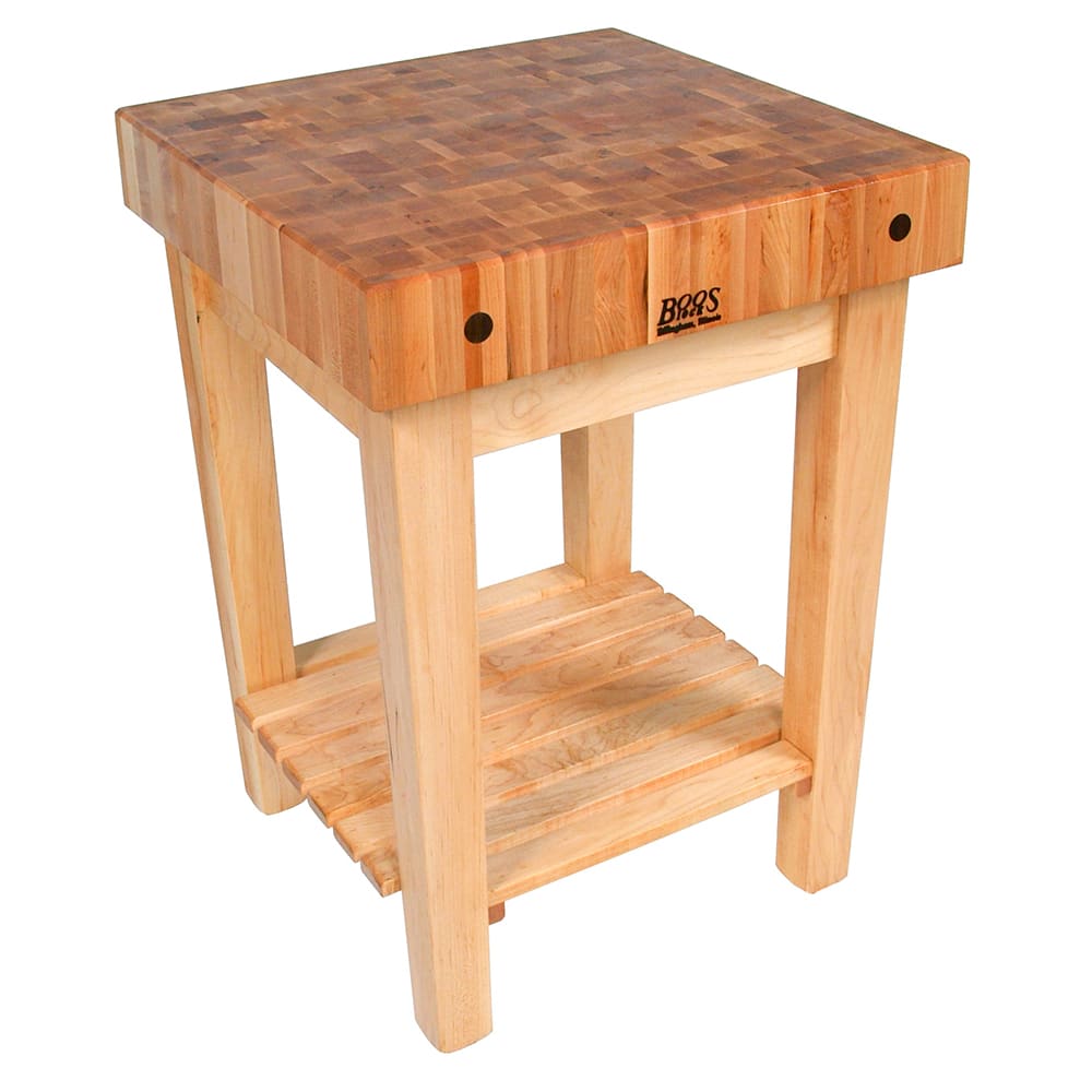 John Boos Gb 4 Maple Top Butcher Block Work Table W Undershelf 24l X 24d 