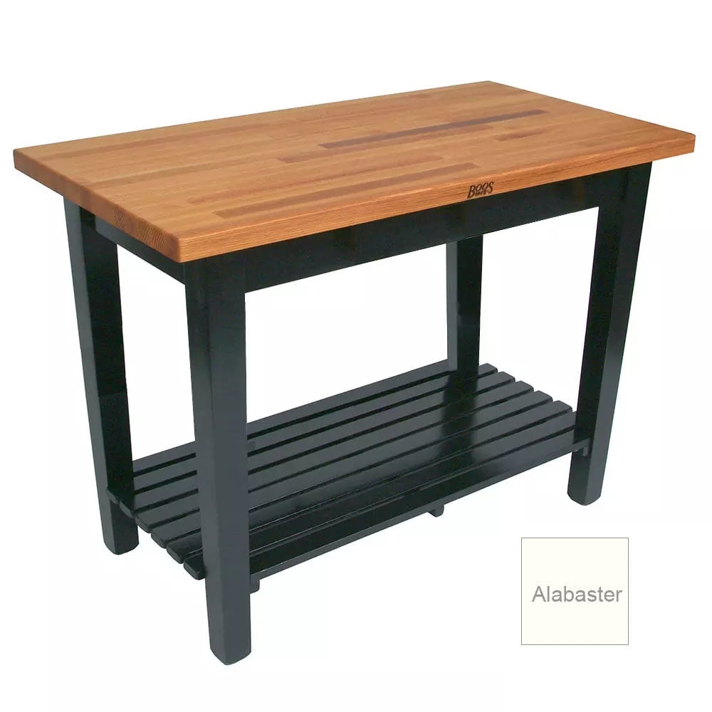416-OC3625SAL American Heritage Oak C Table, 1 Shelf, 36 x 25 x 35" H, Alabaster