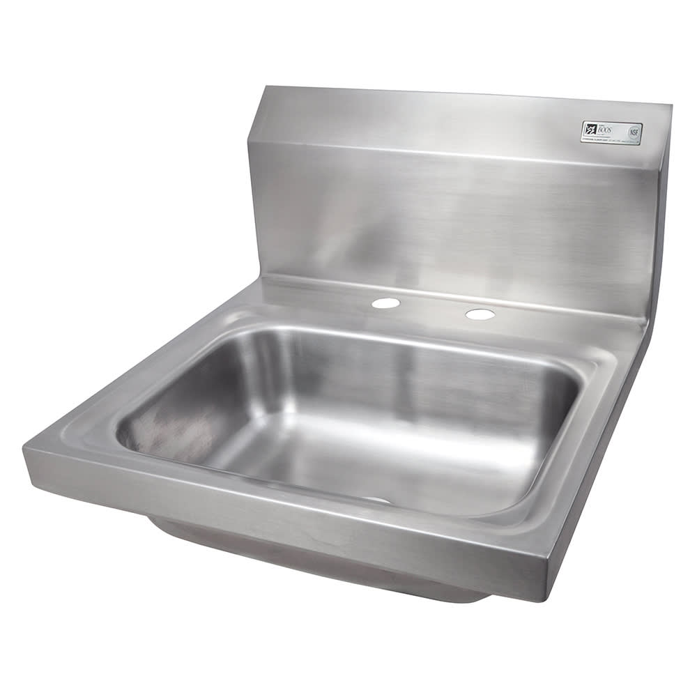 416-PBHSW14102DM Wall Mount Commercial Hand Sink w/ 14"L x 10"W x 5"D Bowl, Basket...
