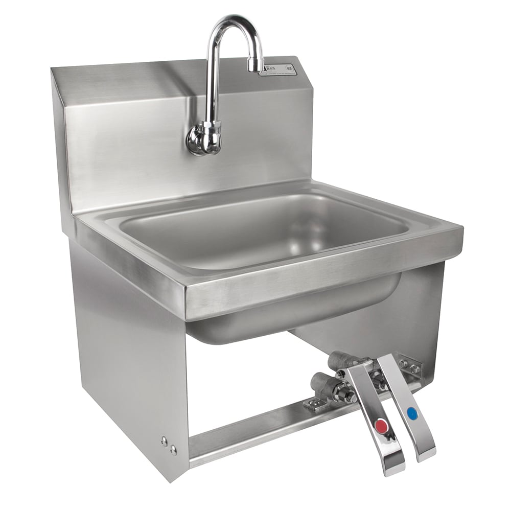 416-PBHSWKVMB1 Wall Mount Touchless Hand Sink w/ Gooseneck Spout, 1 Hole, 14 x 10 x 5" Bowl