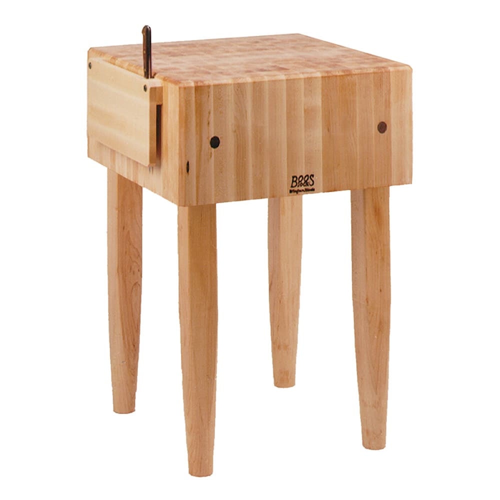 416-PCA1 10" Maple Top Butcher Block Work Table - 18"L x 18"D