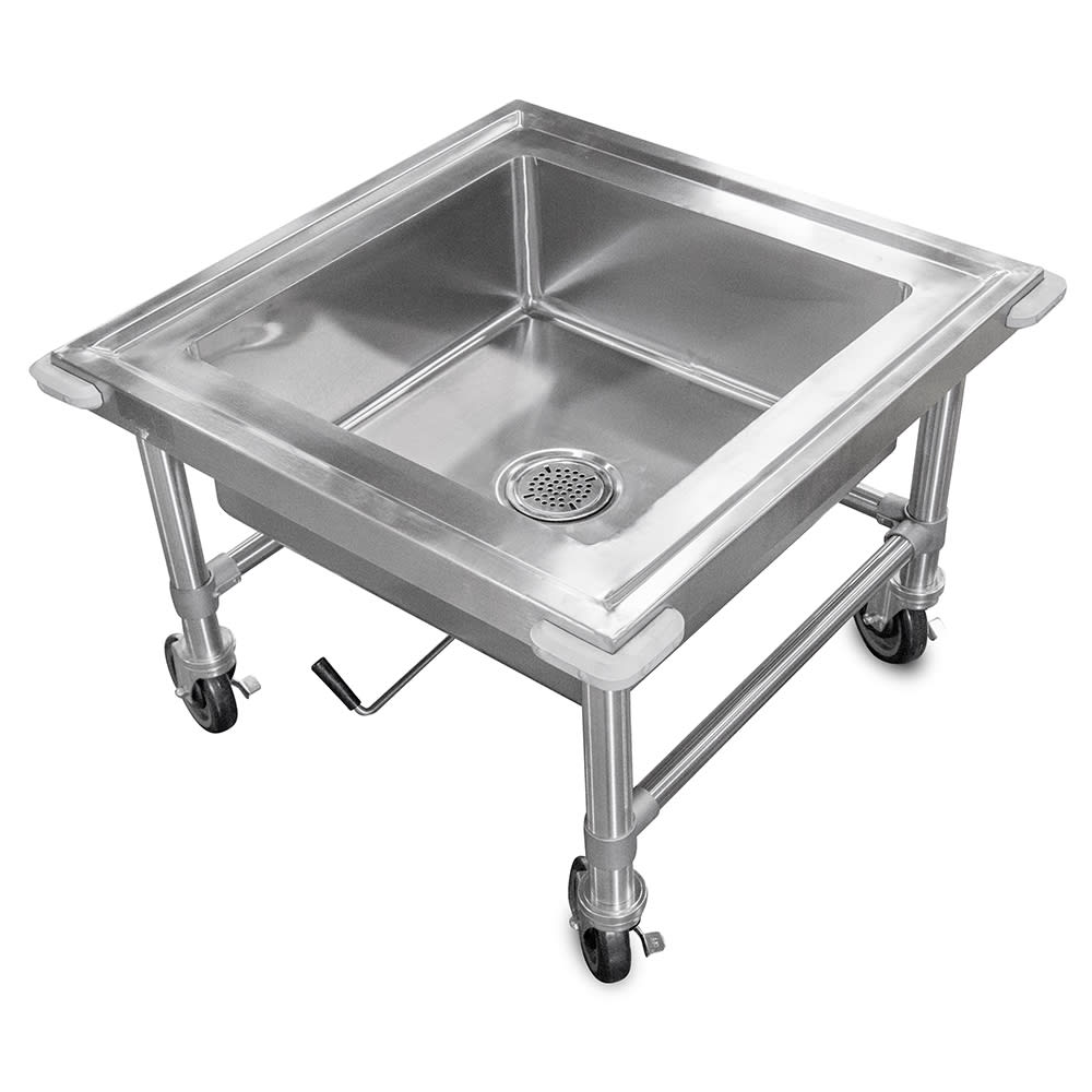 416-PBSS208 20"H Portable Soak Sink w/ 8"D Bowl, Drain Connection