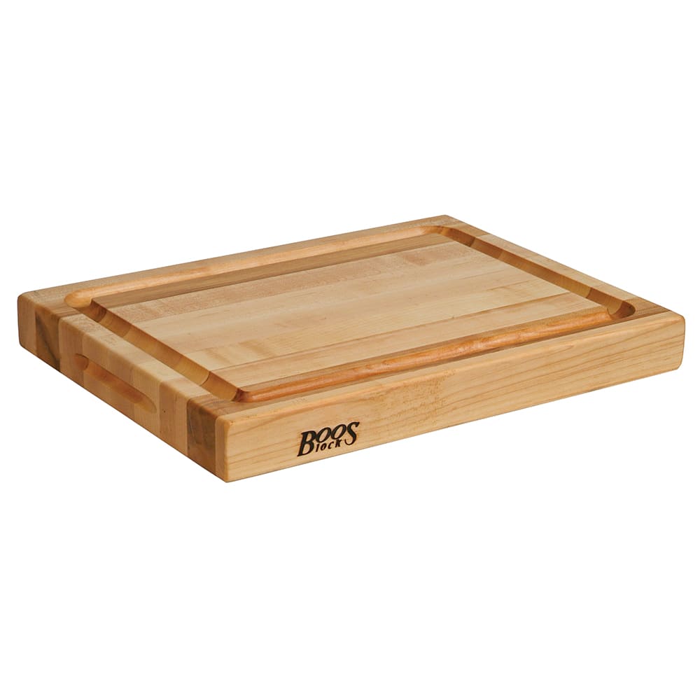 416-RA02GRV Cutting Board, Grooved w/ Handle Grips, 15x20x2 1/4", Hard Rock Maple