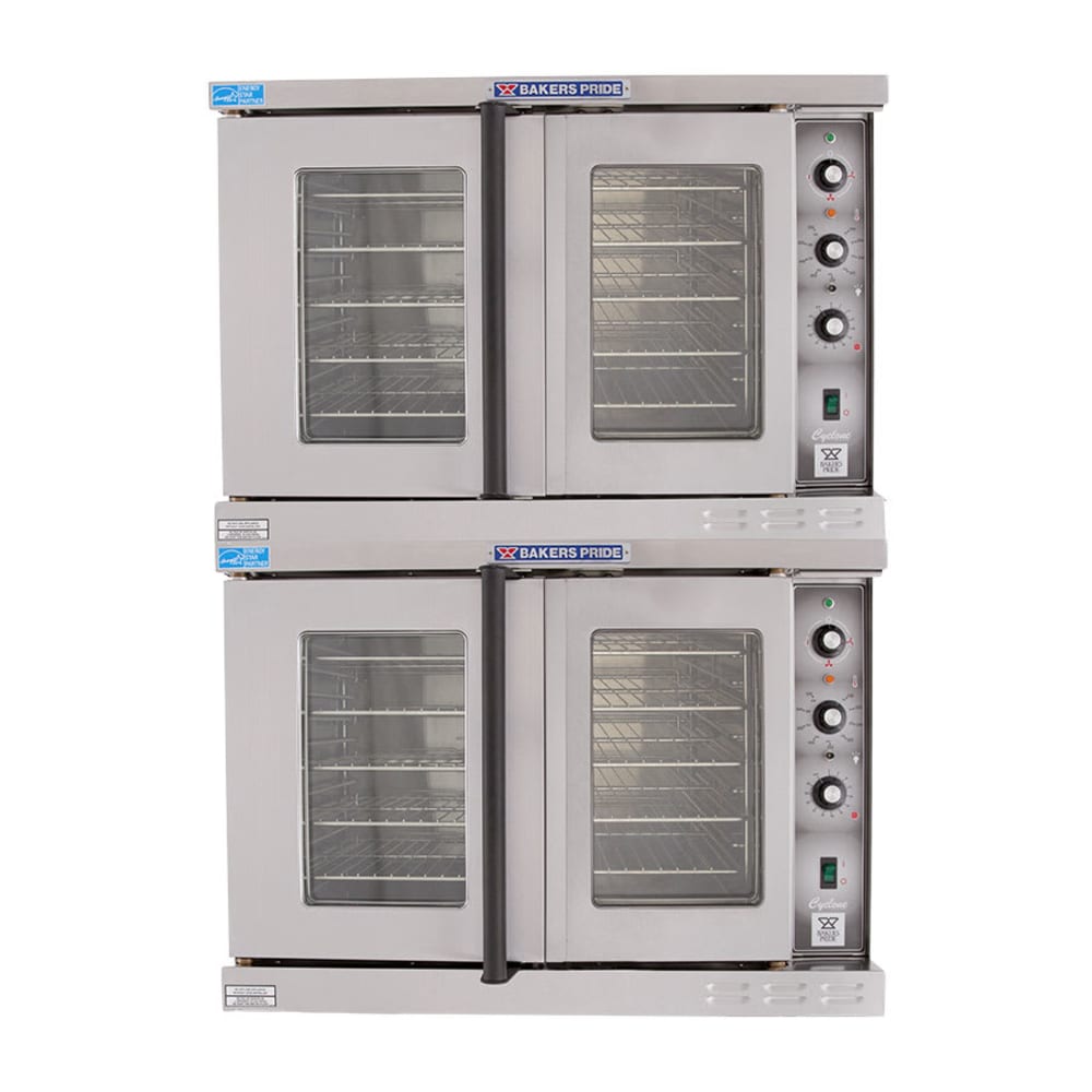 455-GDCOE22081 Cyclone Double Full Size Electric Convection Oven - 10.5 kW, 208v/1ph