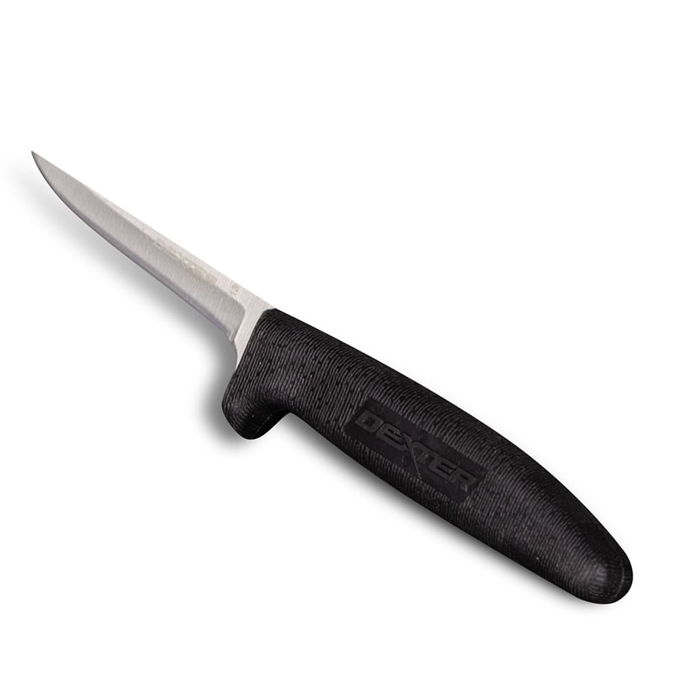 Dexter Russell P153HG 3 1/4" Vent Knife w/ Soft Black Rubber Handle, Carbon Steel