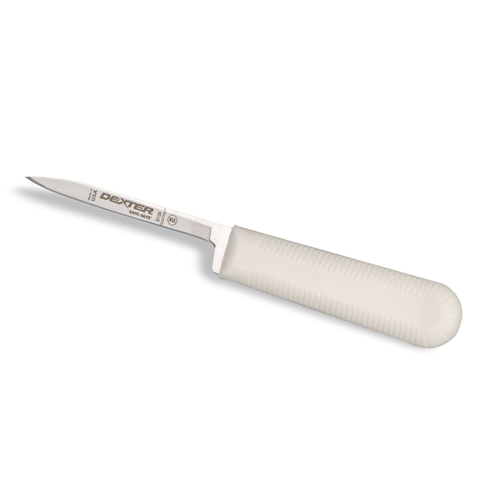 Dexter Russell S128 SANI-SAFE® 3" Poultry Sticker w/ Polypropylene White Handle, Carbon Steel