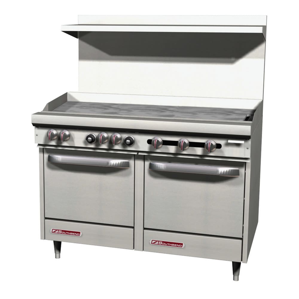 348-S48EE4GNG 48" Gas Range w/ Griddle & (2) Space Saver Ovens, Natural Gas