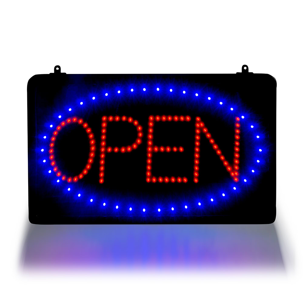370-LEDOPEN Open Sign w/ Hanging Chain, LED, 21 5/8" x 13"