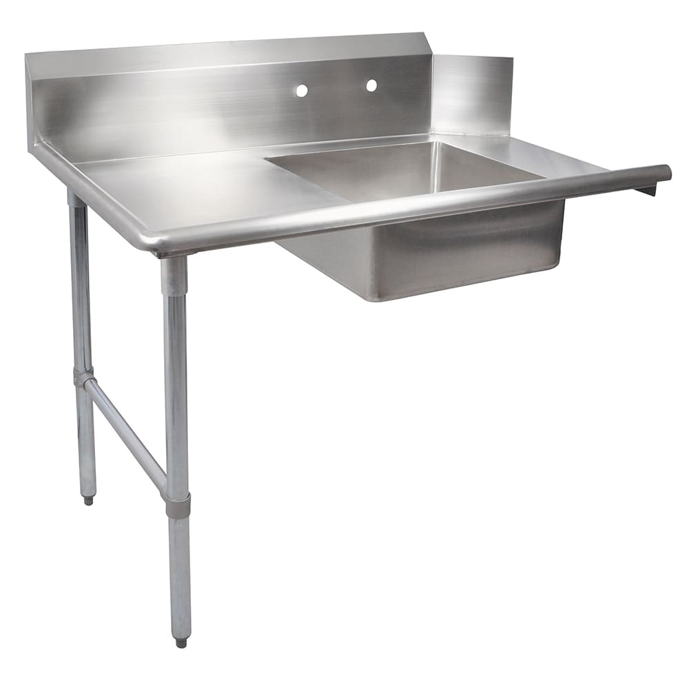 416-EDTS8S30L60 60" Soiled Dishtable w/ Galvanized Legs & 18 ga Stainless Top, L to R
