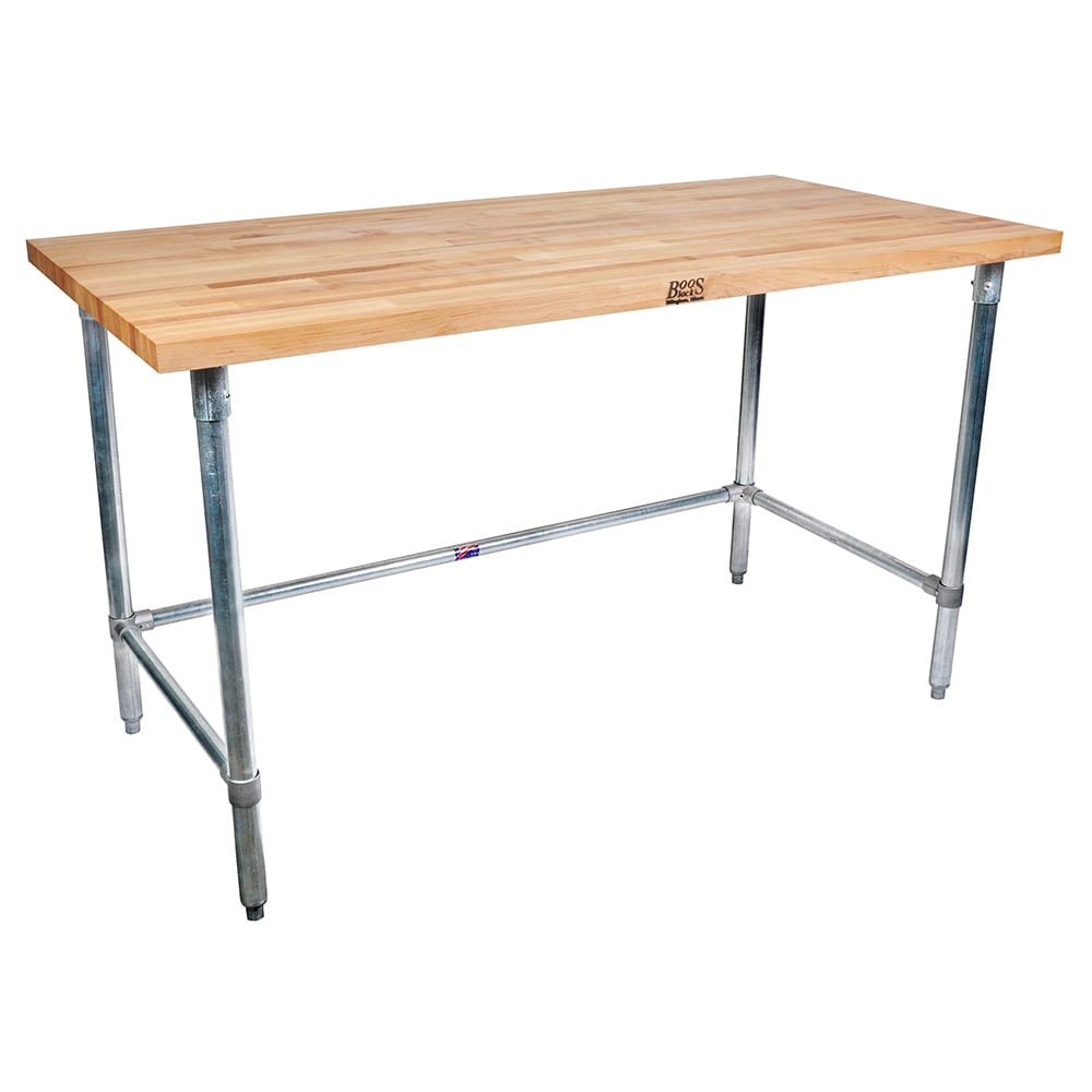 416-SNB11 1 3/4" Maple Top Work Table w/ Open Base, 96"L x 30"D