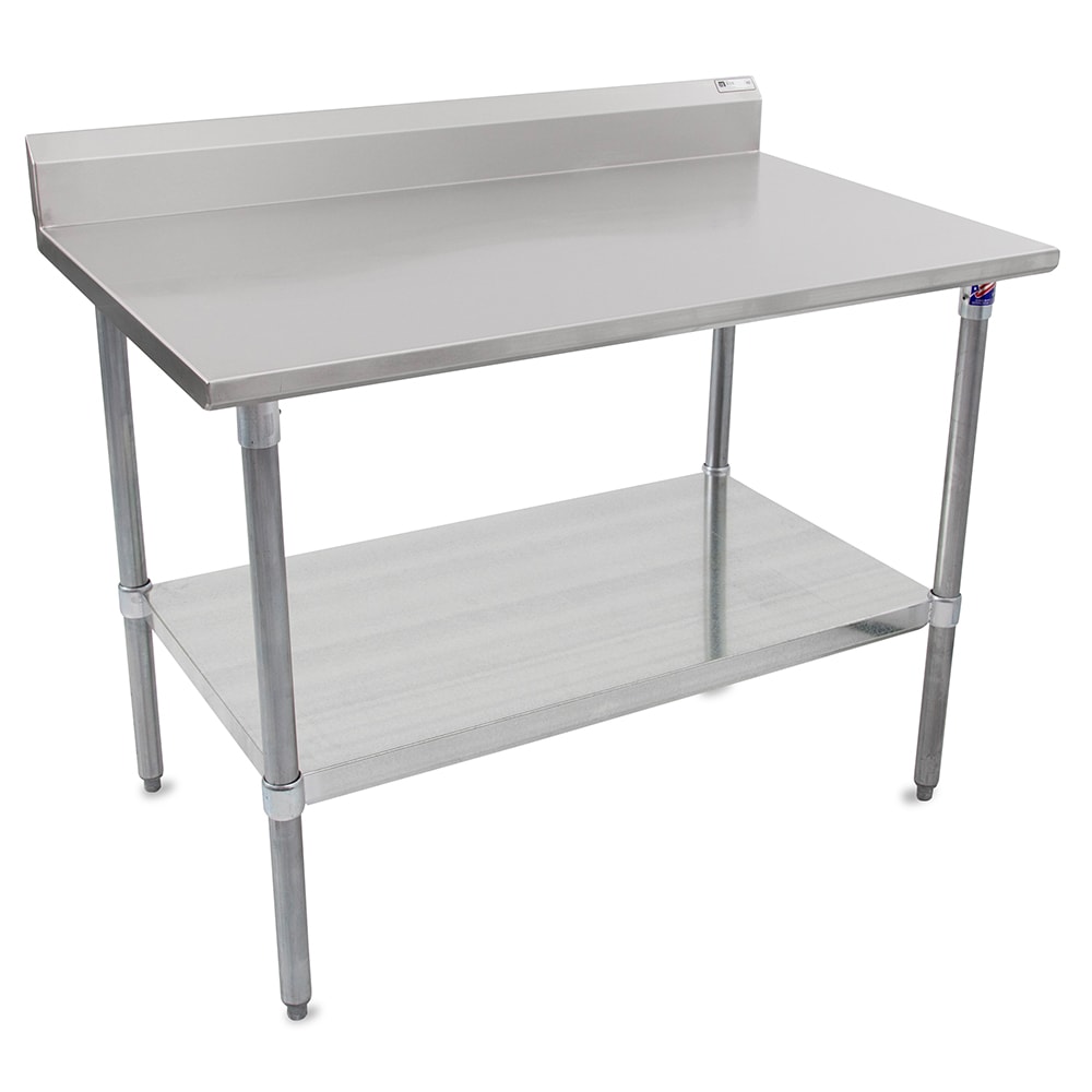 416-ST6R530108GSK 108" 16 ga Work Table w/ Undershelf & 300 Series Stainless Top, 5&quot...