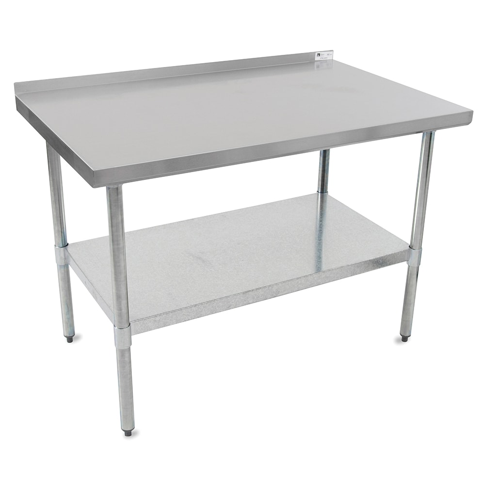 416-UFBLG3630 36" 18 ga Work Table w/ Undershelf & 430 Series Stainless Top, 1 1/2"...
