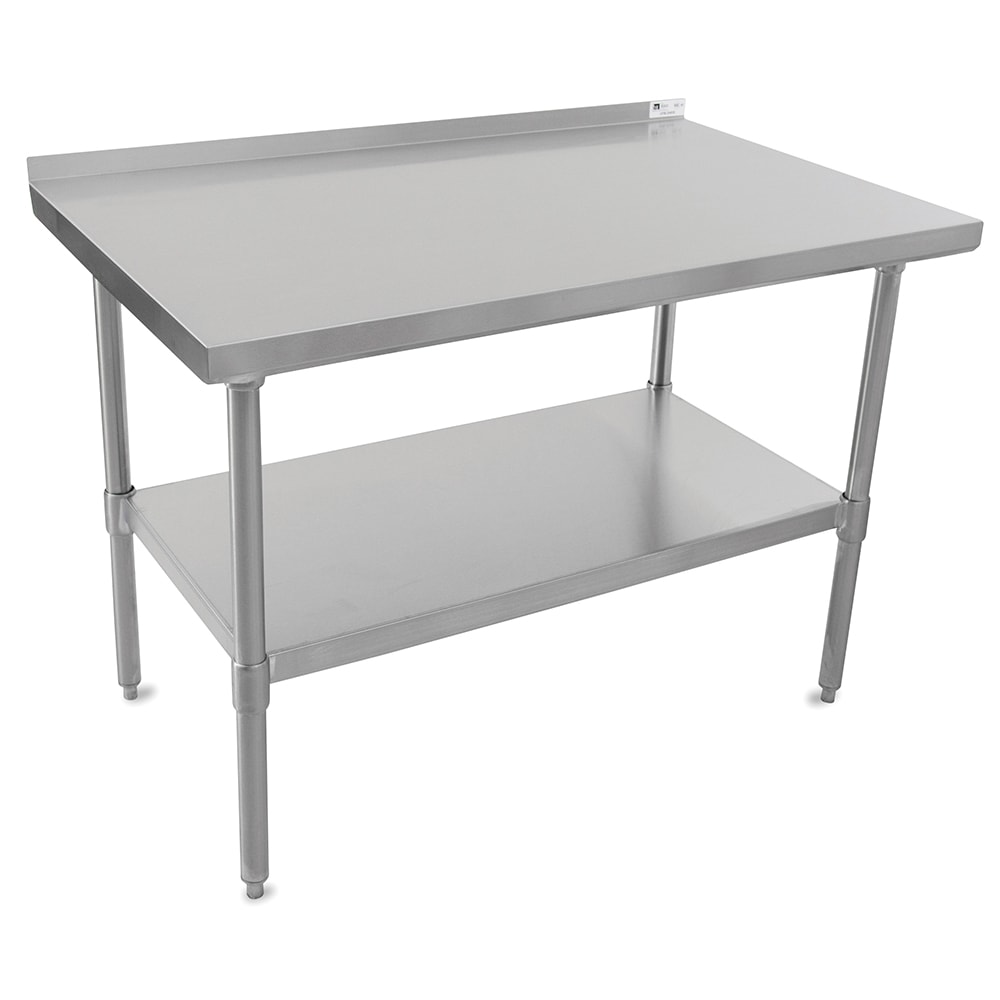 416-UFBLS7224 72" 18 ga Work Table w/ Undershelf & 430 Series Stainless Top, 1 1/2"...