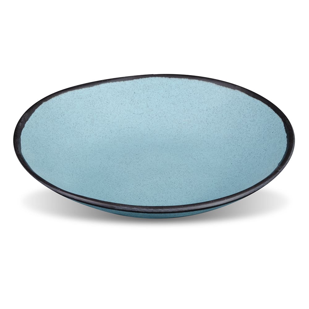 284-B420GBL 1 3/10 qt Round Melamine Salad Bowl, Speckled Grayish Blue