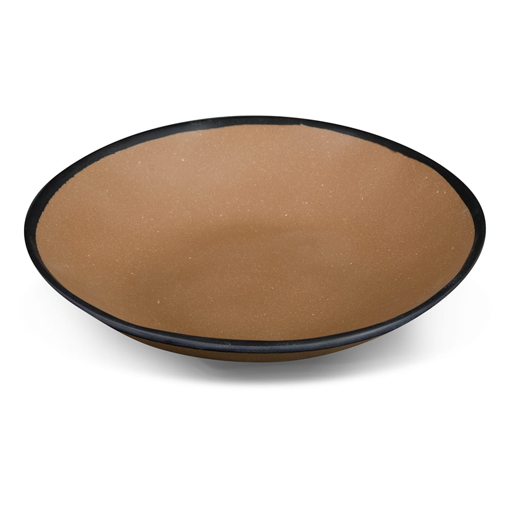 284-B420TP 1 3/10 qt Round Melamine Salad Bowl, Speckled Taupe
