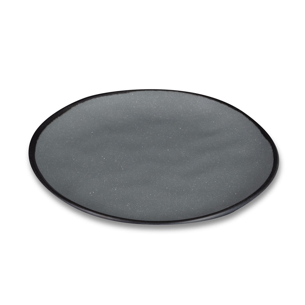 284-CS90GR 9" Round Melamine Dinner Plate, Speckled Gray