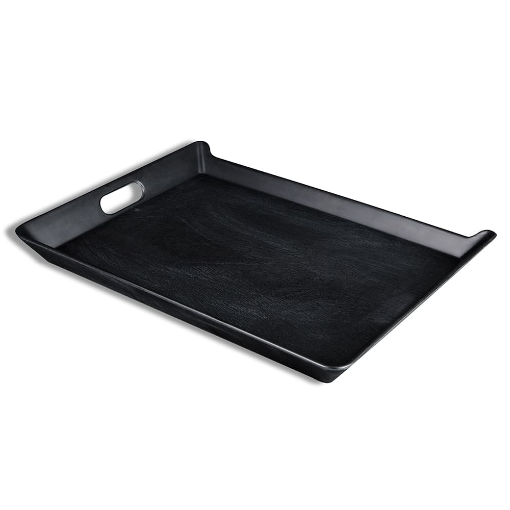 701-M15520TB Rectangular Room Service Tray - 20" x 15 1/2", Melamine, Black