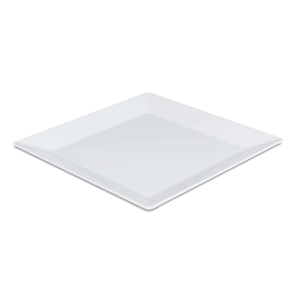 701-Q2V145 14 1/2" Square Stratus Trays Serving Platter - Melamine, White