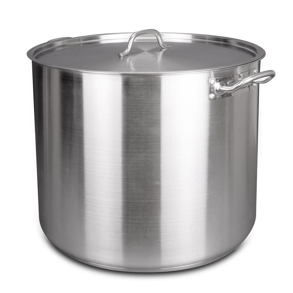 370-SPS80 80 qt Stainless Steel Stock Pot w/ Cover - Induction Ready