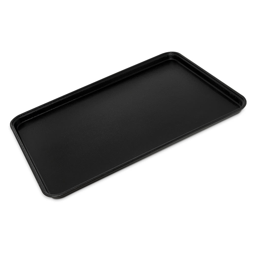 028-1826GR2Q004 Rectangular Griptite™ 2 Serving Tray - 25 3/4" x 18", Fiberglass, Black