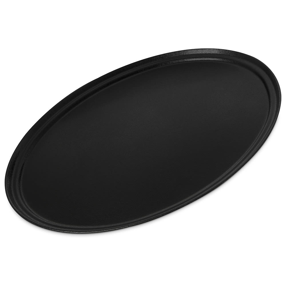 028-3100GR2004 Oval Griptite™ 2 Serving Tray - 31" x 24", Fiberglass, Black