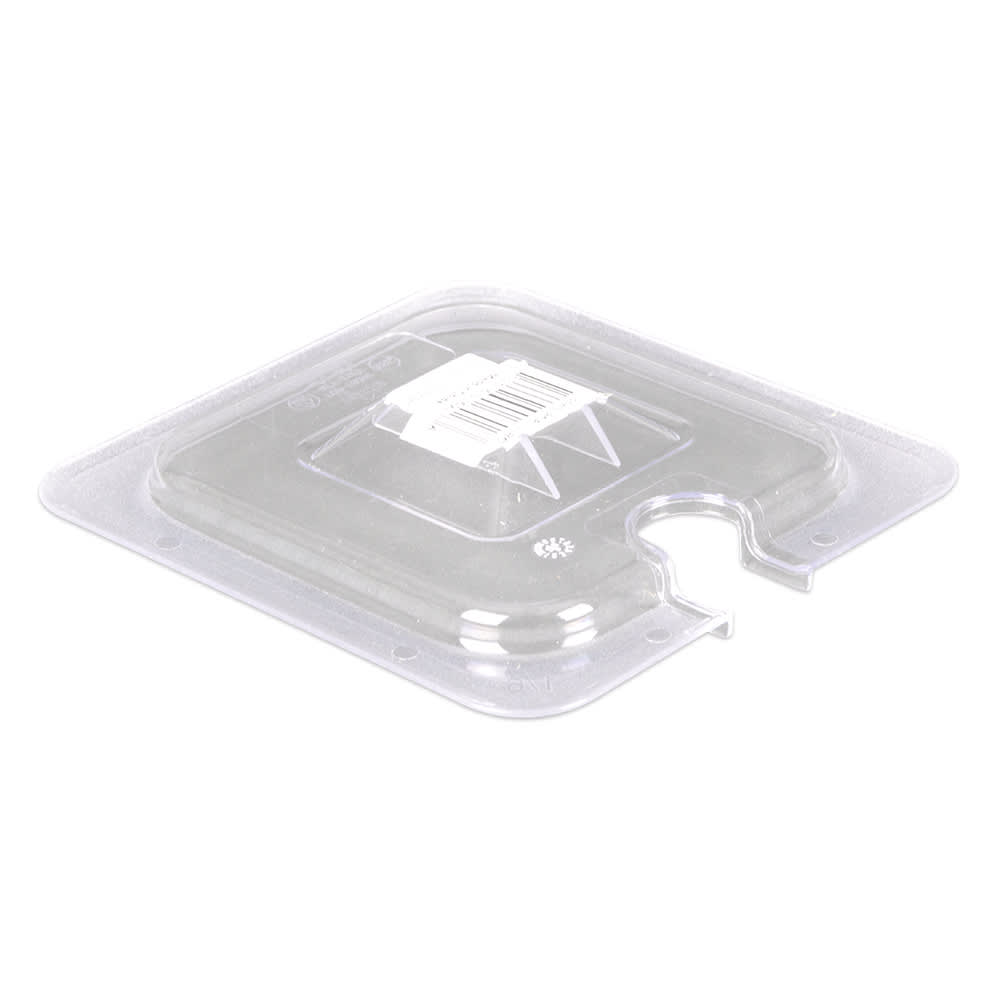 370-PCP16CHC 1/6 Size Notched Food Pan Cover - Polycarbonate