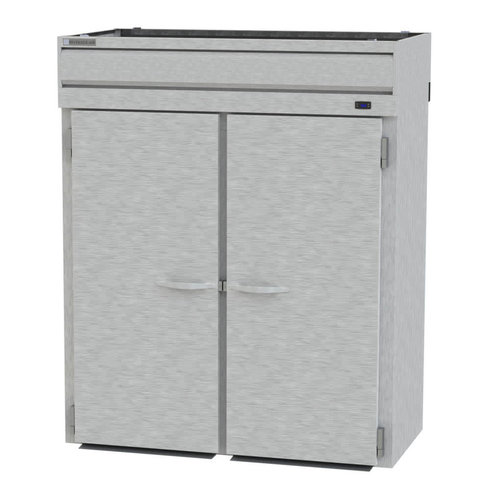 118-PRT21AS 66" Two Section Roll Thru Refrigerator, (2) Left/Right Hinge Solid Doors, 115v