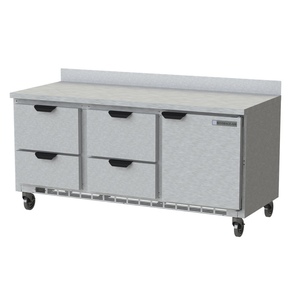 118-WTRD72AHC4 72" Worktop Refrigerator w/ (3) Section, 115v