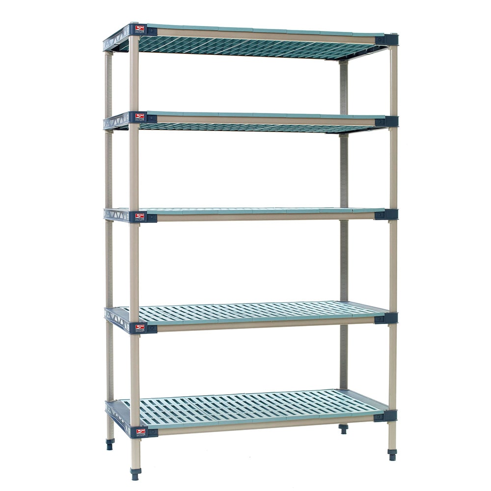 001-5X357G4 MetroMax 4™ Polymer Louvered Shelf Kit - 48"W x 18"D x 74"H