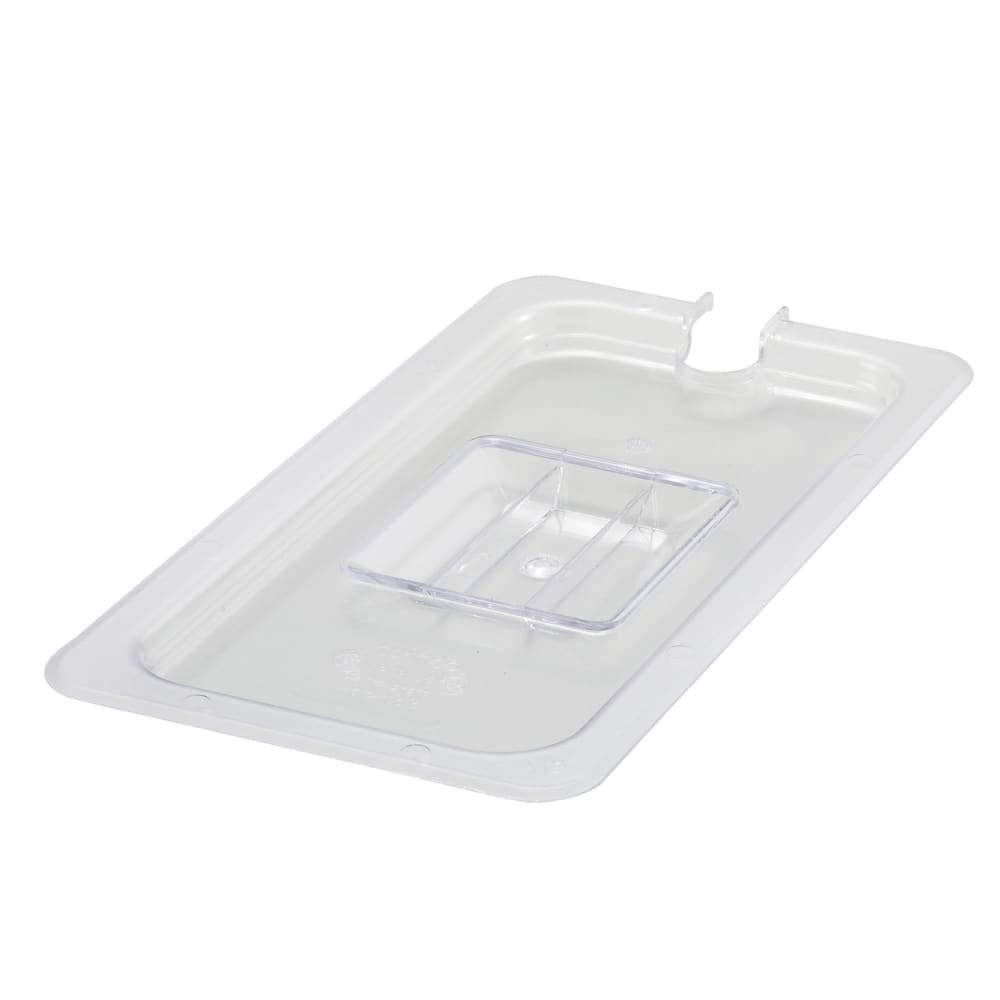 Winco SP7300C 1/3 Size Poly-Ware Food Pan Cover, Slotted, Polycarbonate