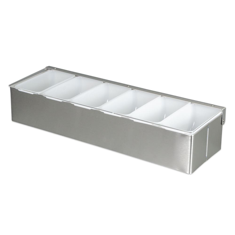 370-CD6 Condiment Dispenser - (6)Compartments, 18x6x3 1/2" Stainless