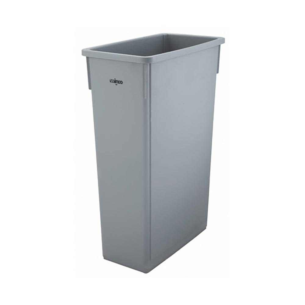 Winco PTC 23SG 23 gal Rectangle Slim Trash Can 19 9 10