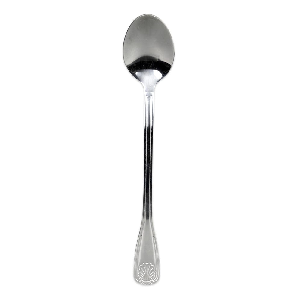 Update SH-504-N 7 1/2" Iced Tea Spoon with 18/0 Stainless Grade, Shell Pattern