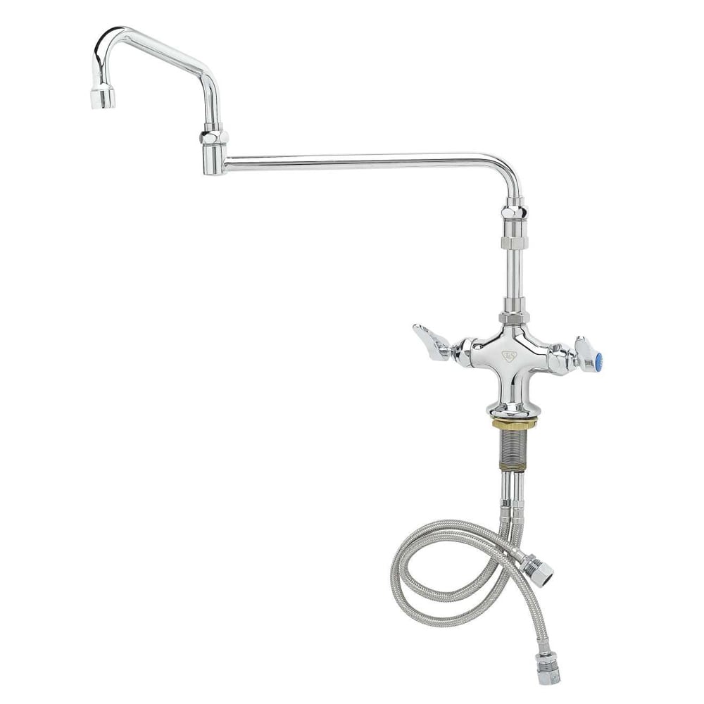 064-B026801 Mixing Faucet w/ 1 Hole Base, 18" Double Joint Swing Nozzle