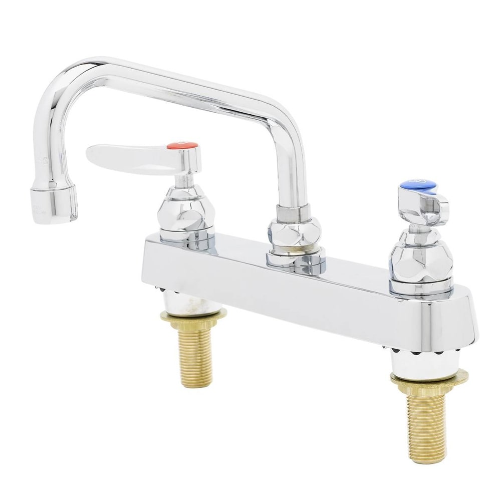 064-B1122XS Deck Mount Faucet - 10" Swing Spout, 8" Centers, For Thicker Surfaces