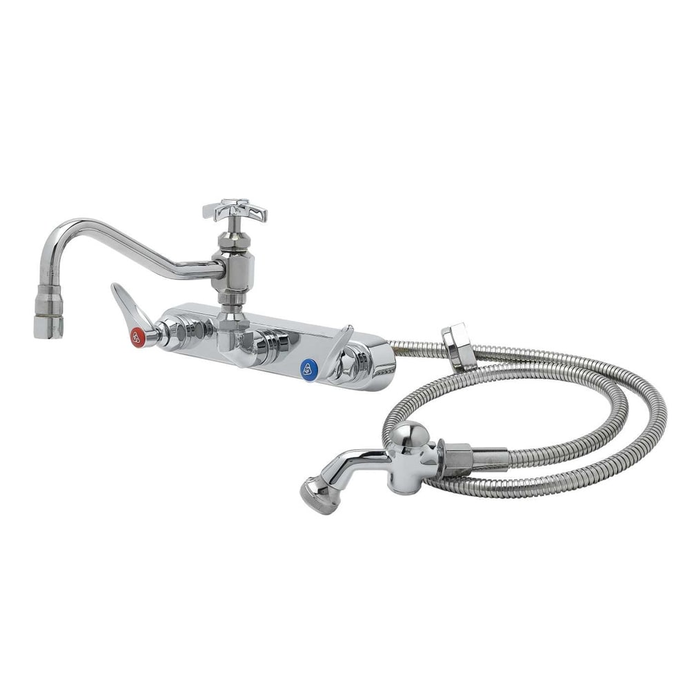 064-B1157 Splash Mount Faucet w/ 8" Swing Nozzle & Hose Spray