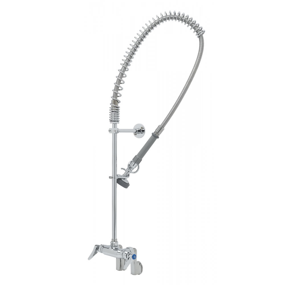 064-B2261B 33 5/16"H Wall Mount Pre Rinse Faucet - 1.15 GPM, Base with Nozzle