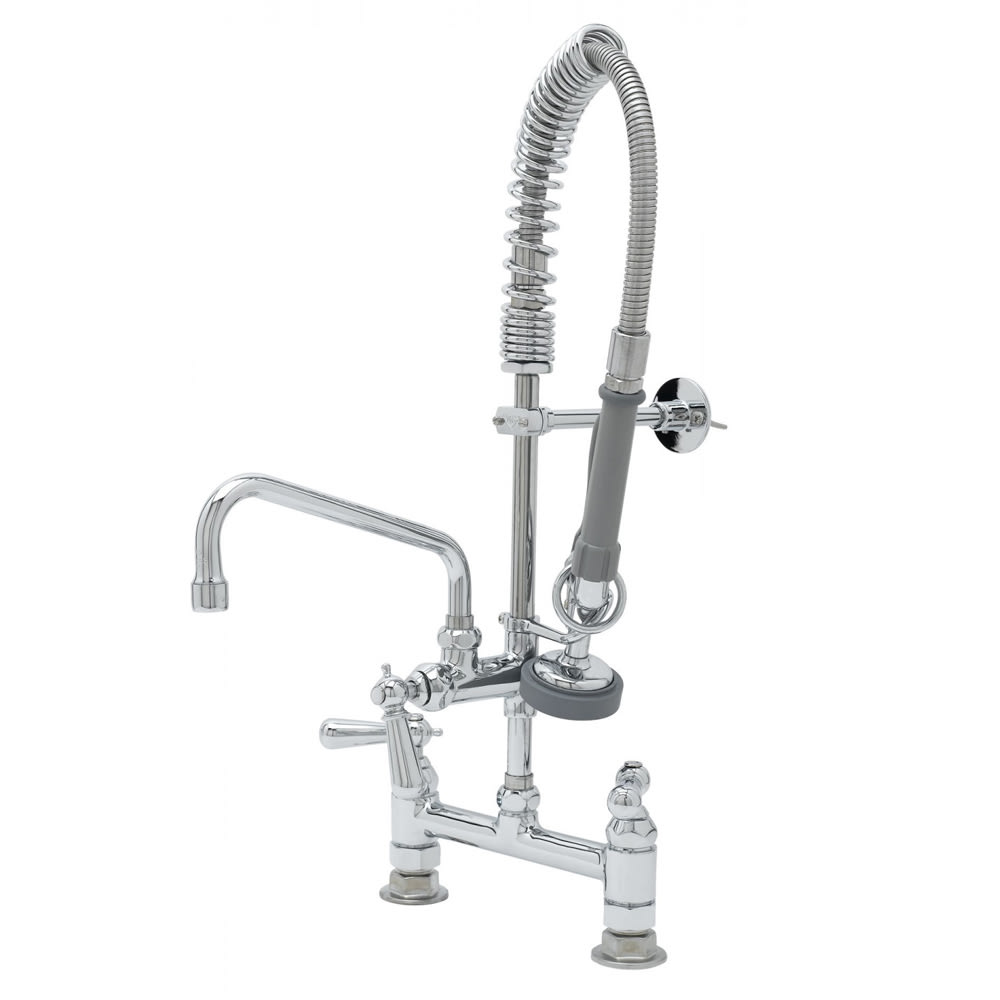 064-MPZ8DCN08 24 9/16"H Deck Mount Pre Rinse Faucet - 1.15 GPM, Base with Nozzle