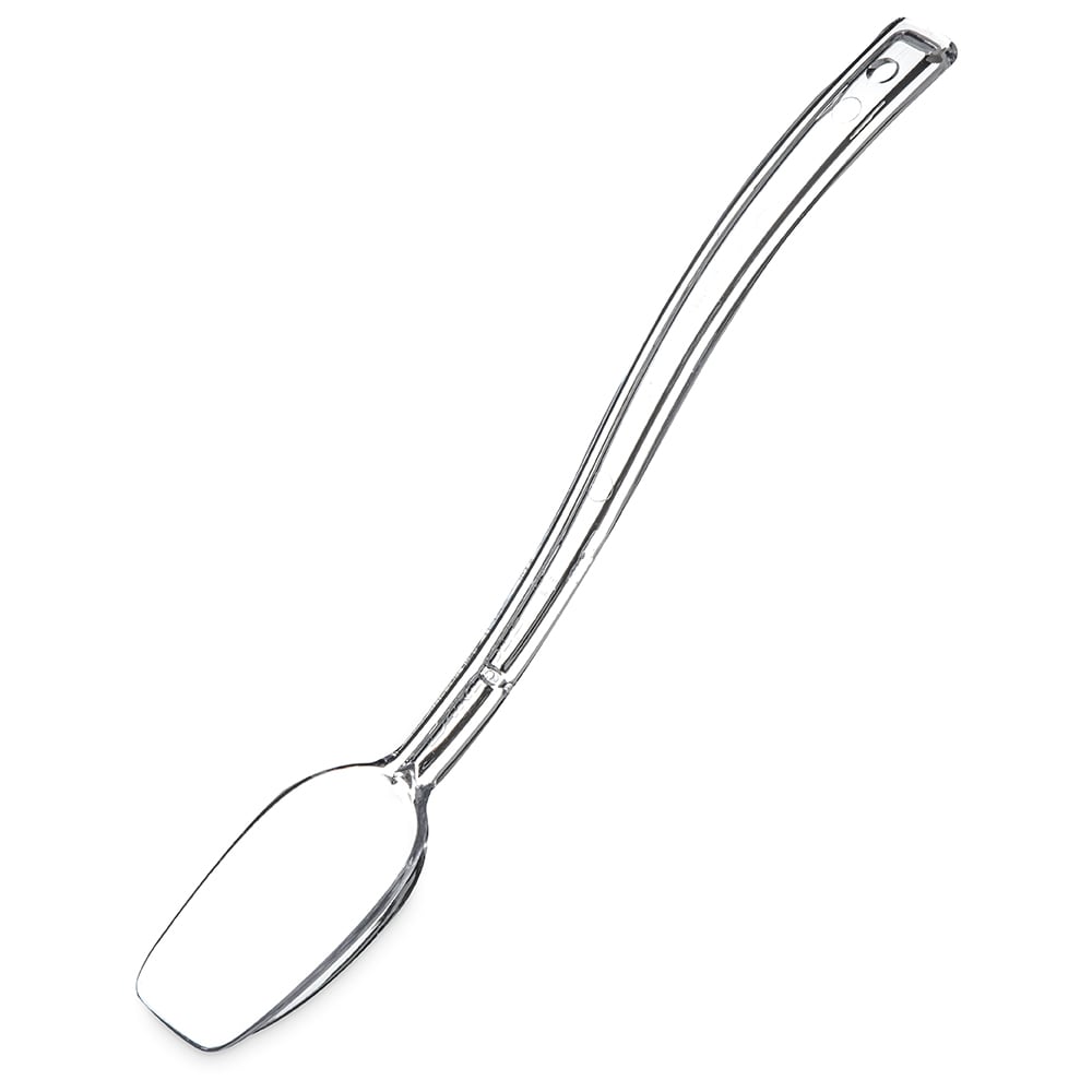 028-4470CL 10"L Solid Salad/Buffet Spoon w/ 3/4 oz Capacity, Plastic, Clear