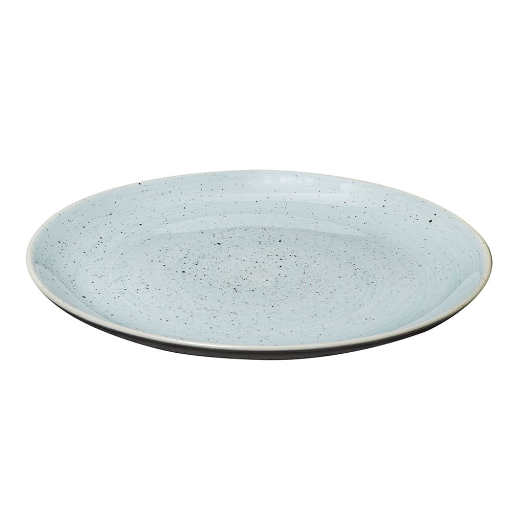 893-SDESEV111 11 1/4" Round Stonecast Plate - Ceramic, Duck Egg Blue