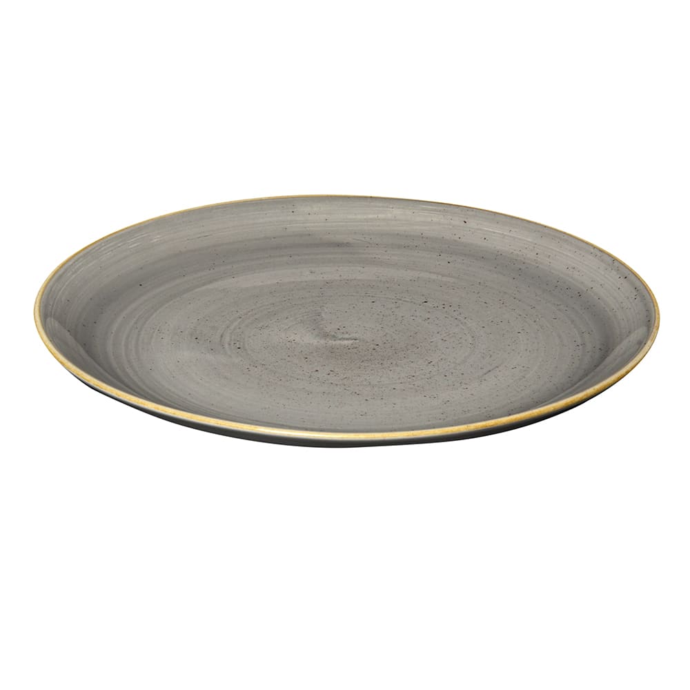 893-SPGSEV111 11 1/4" Round Stonecast Plate - Ceramic, Peppercorn Gray