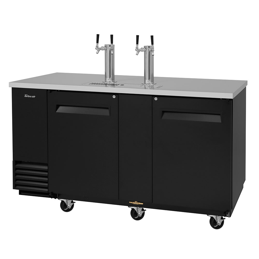 083-TBD3SBN 69 1/8" Draft Beer System w/ (3) Keg Capacity - (2) Columns, Black, 115v