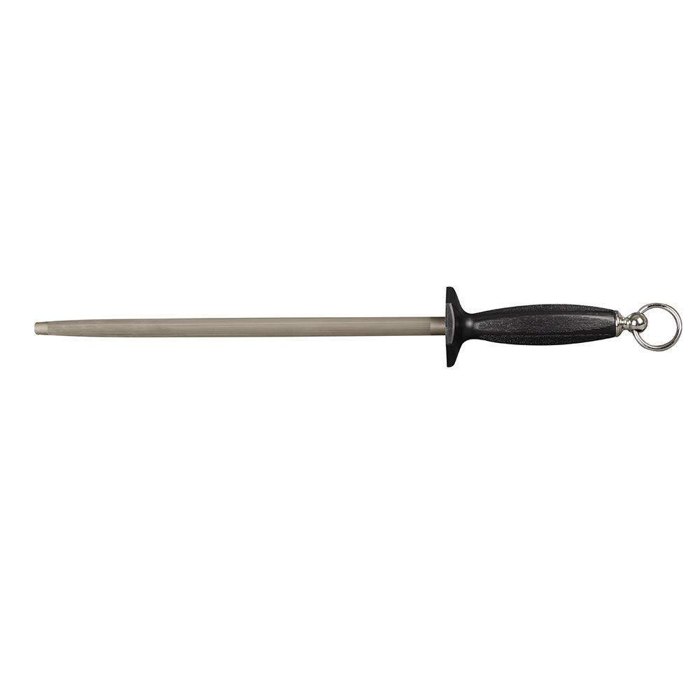 135-07433 12" Butcher Steel w/ Wood Handle, Carbon Steel
