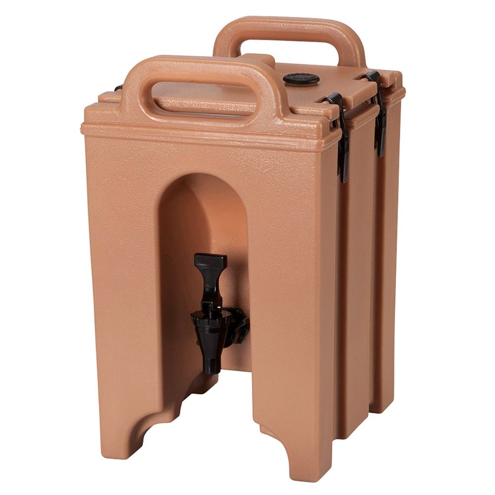 144-100LCD157 1 1/2 gal Camtainer® Insulated Beverage Dispenser, Coffee Beige