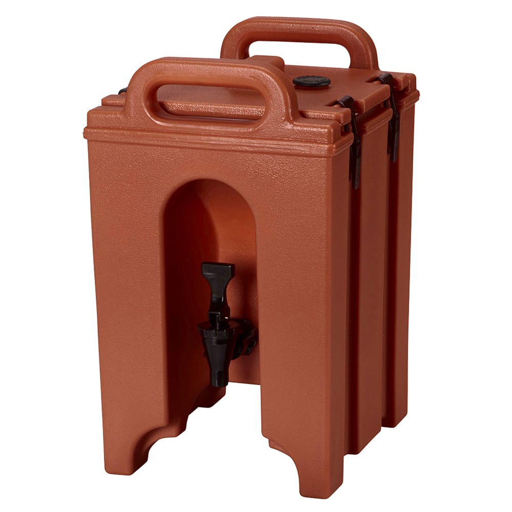 144-100LCD402 1 1/2 gal Camtainer® Insulated Beverage Dispenser, Brick Red