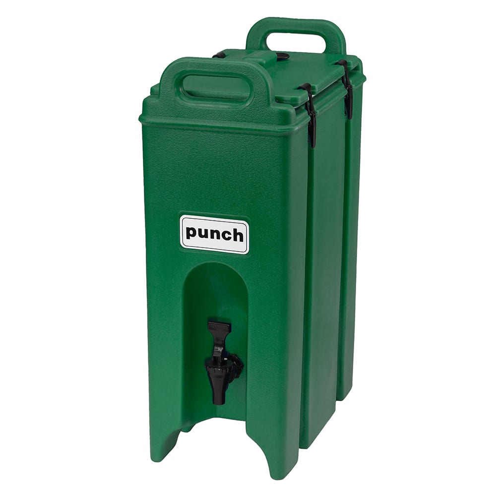 144-500LCD519 5 gal Camtainer® Insulated Beverage Dispenser, Kentucky Green